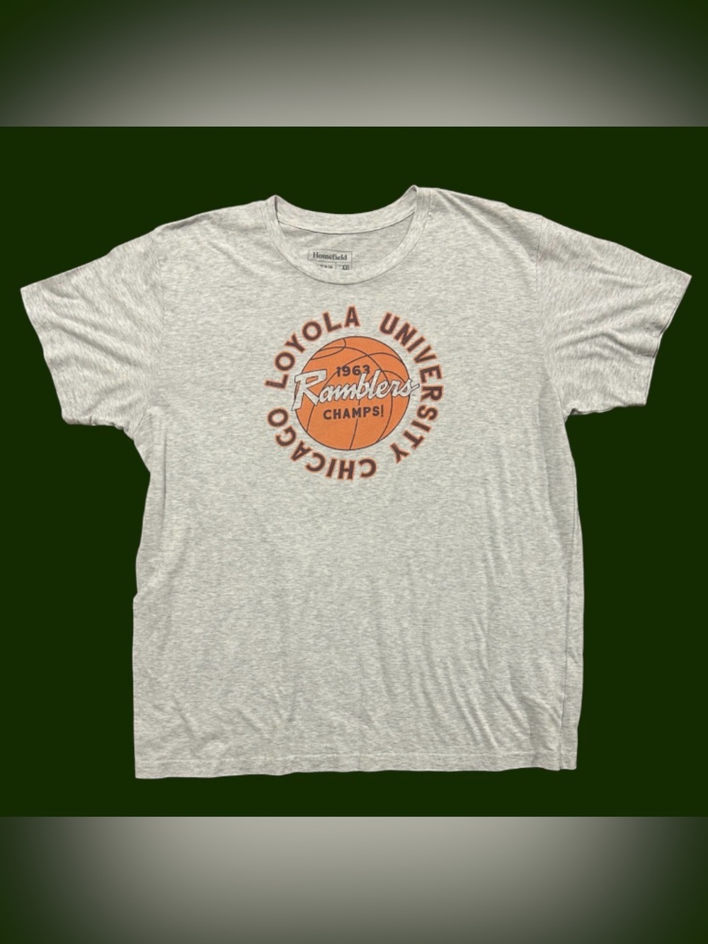 Homefield Loyola University Chicago Ramblers 1963 NCAA Champions Graphic Tee XXL